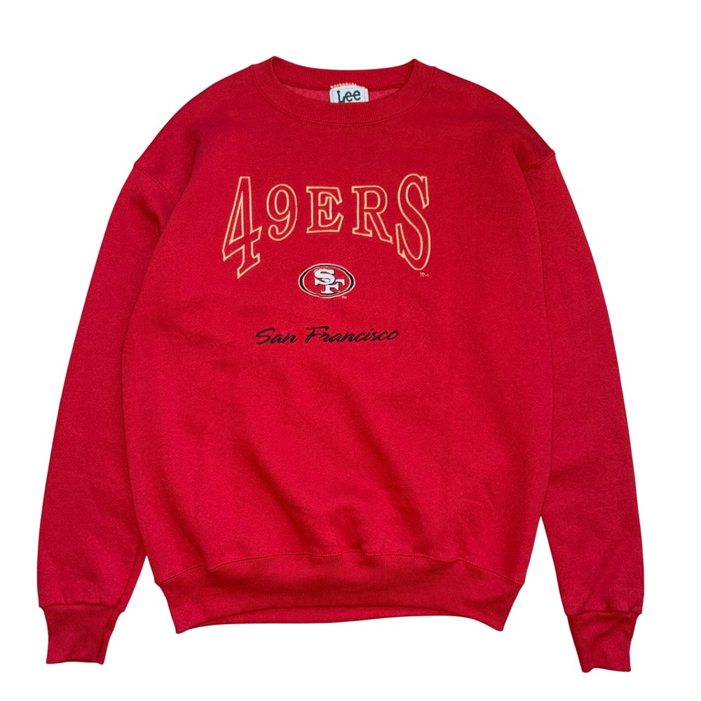 Vintage Lee Sport San Francisco 49ers Sweatshirt Red Mens Medium Made in USA
